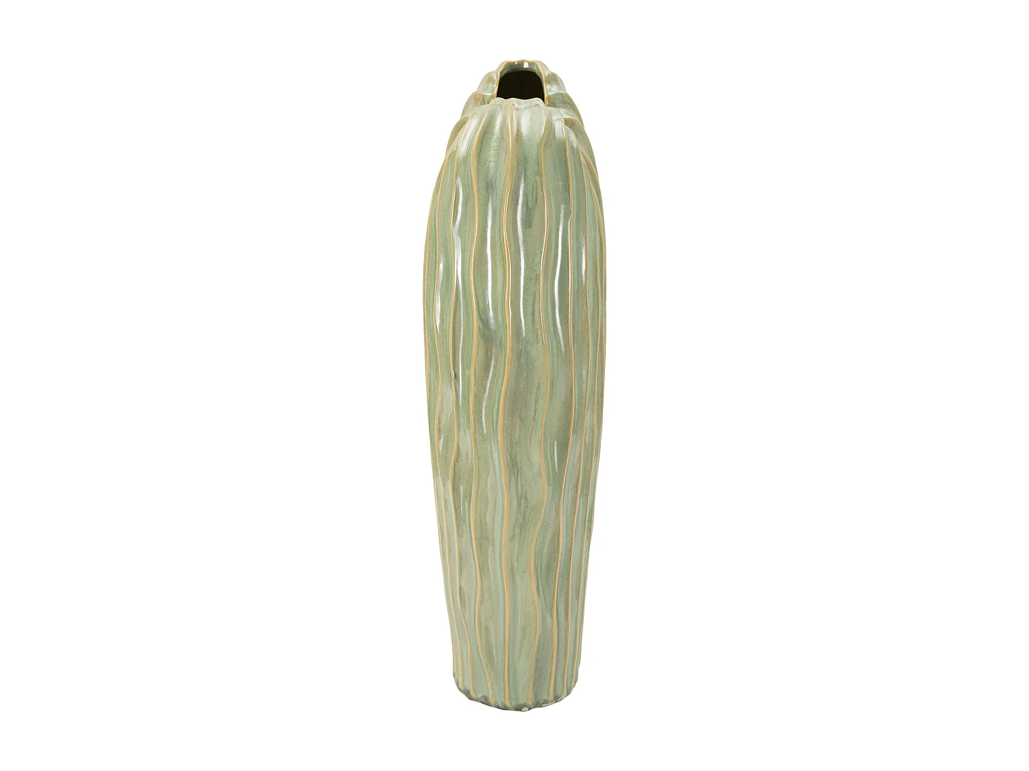 Vase en céramique verte 27x14x46,5 cm