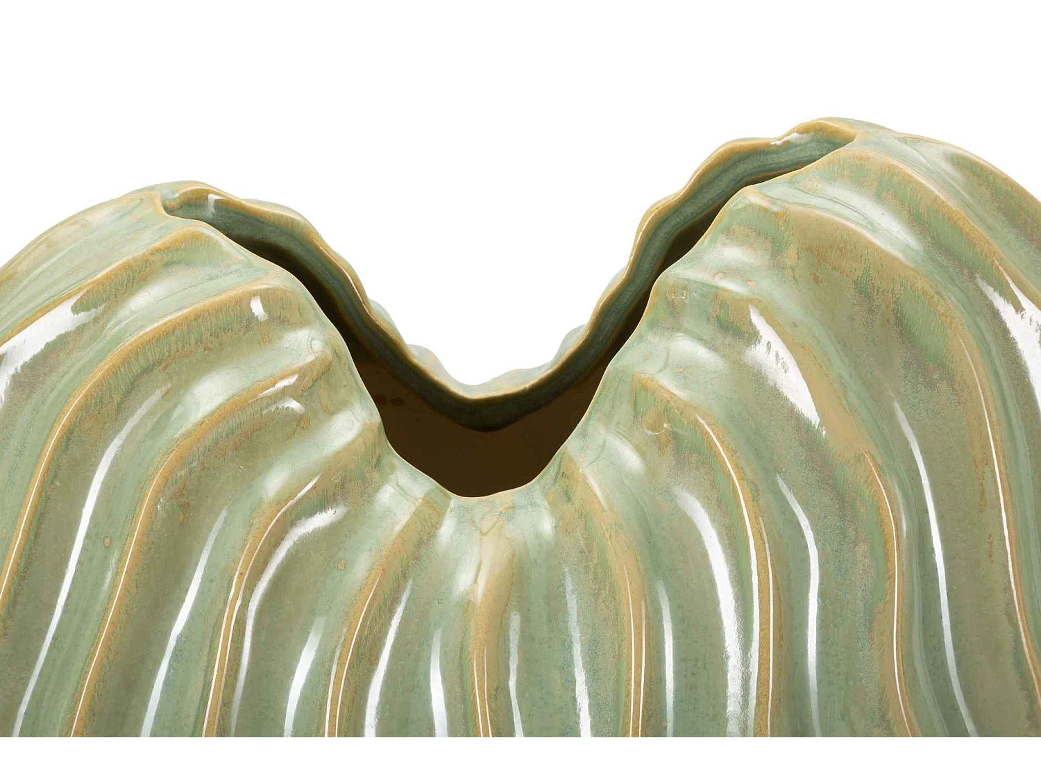 Vase en céramique verte 27x14x46,5 cm