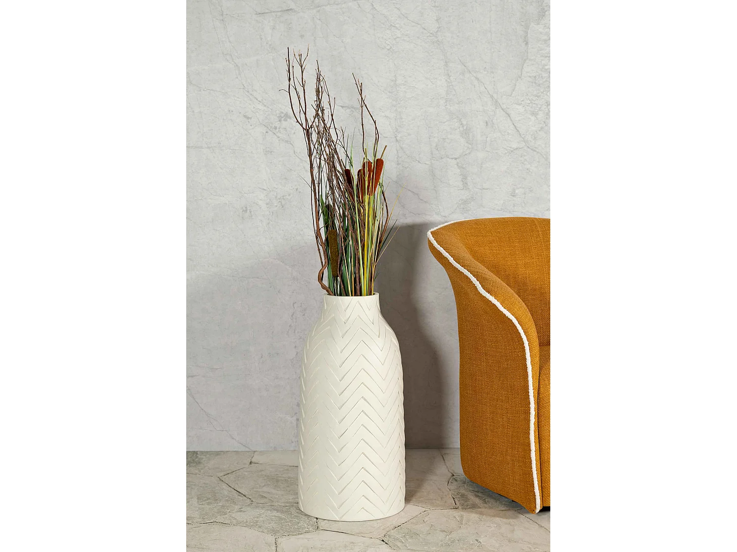 Vase en magnésie Winter 29 x 60 cm