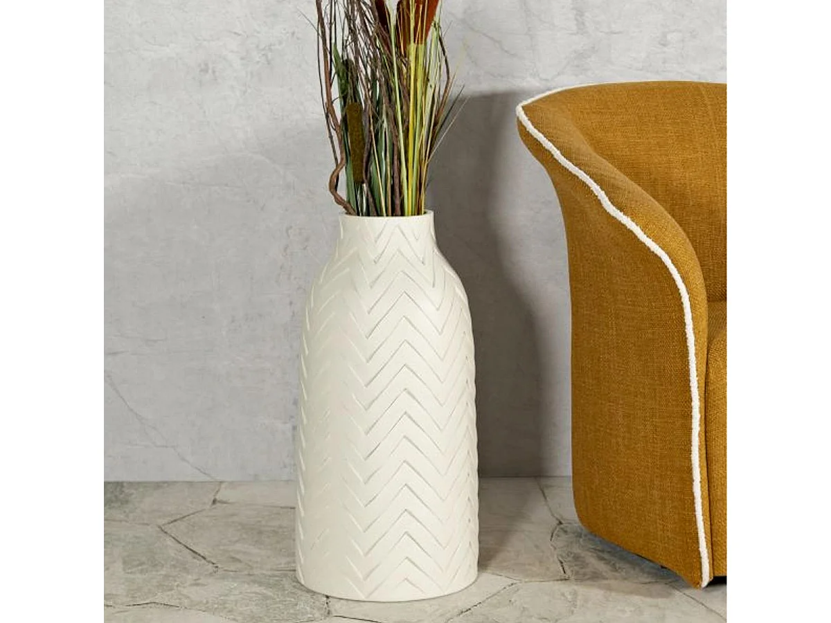 Vaso in magnesio colore crema cm ø 29x60