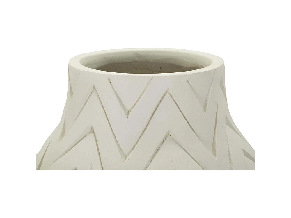 Vase Design en Céramique "Winter" 60cm Crème