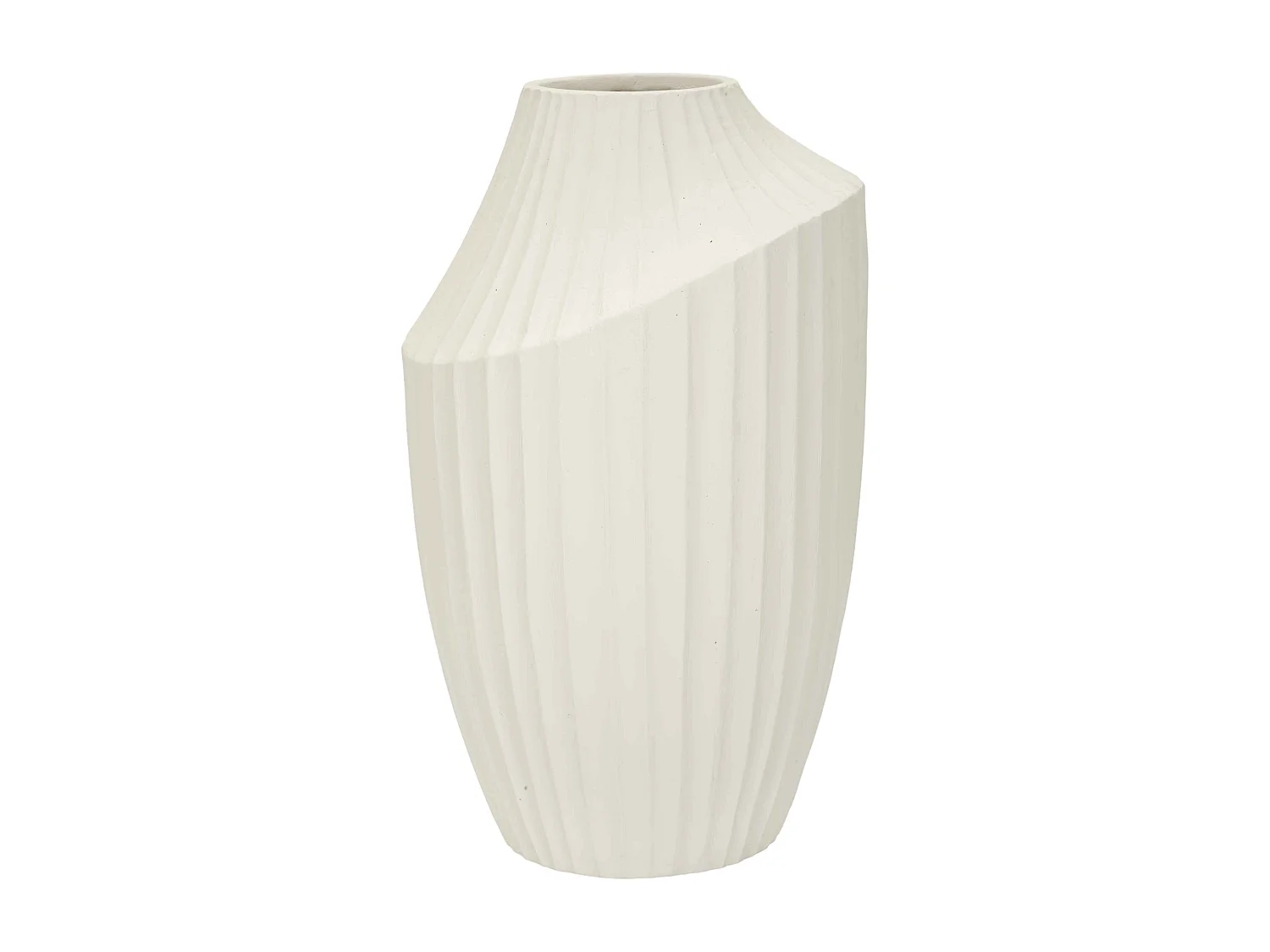 Vaso in magnesio colore crema cm ø 22,5x38