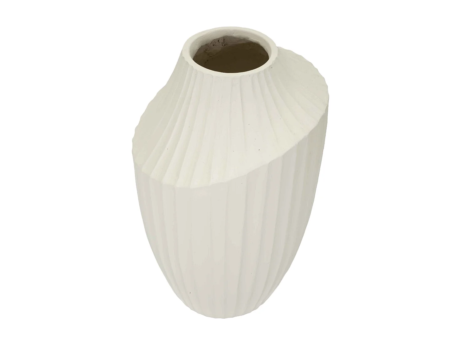 Vaso in magnesio colore crema cm ø 22,5x38