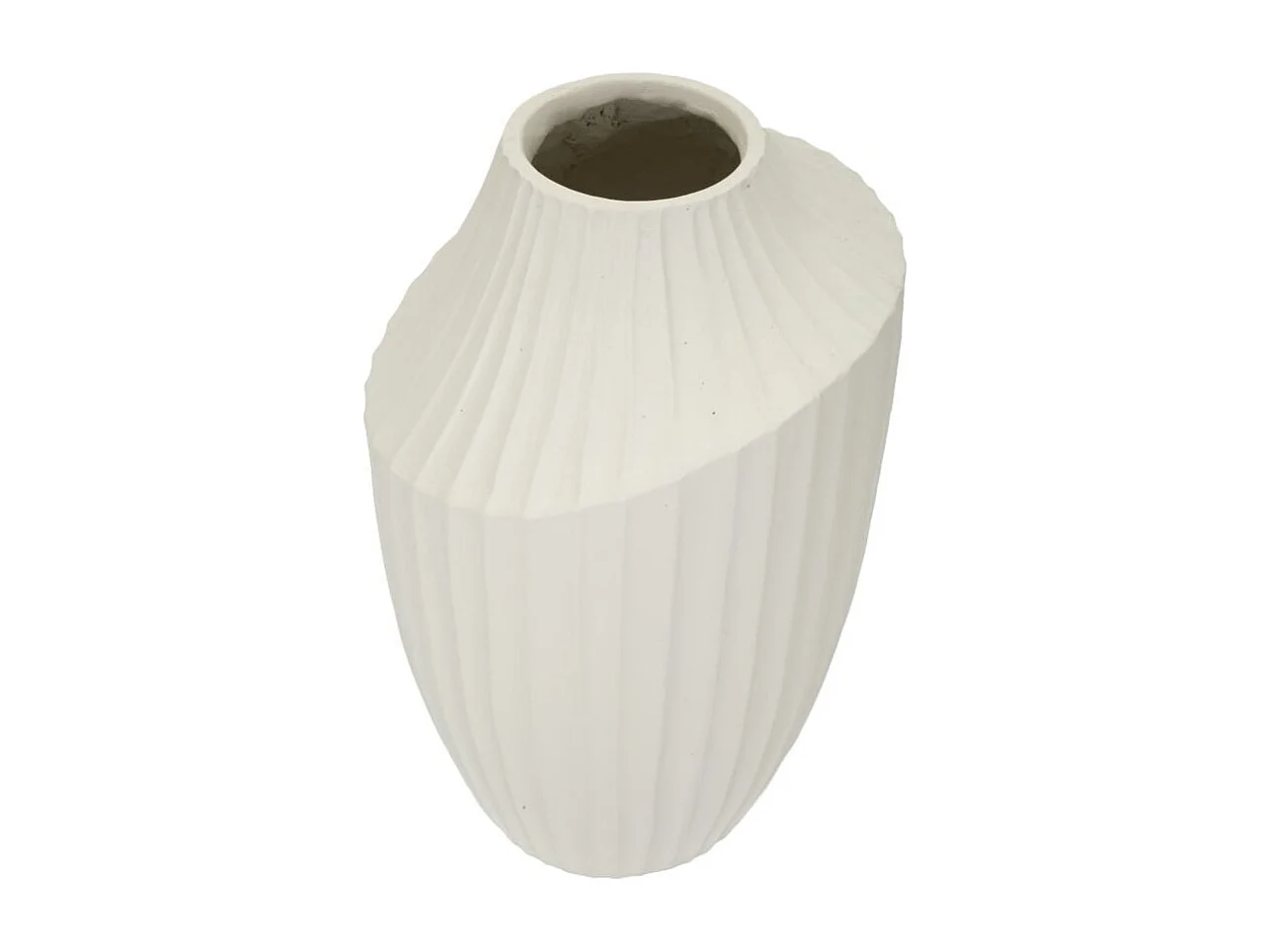 Vaso in magnesio colore crema cm ø 22,5x38