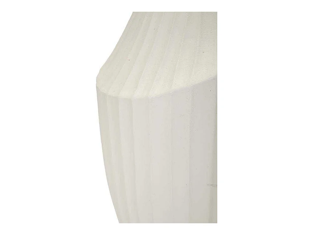Vase Design Rainuré "Ice" 38cm Crème