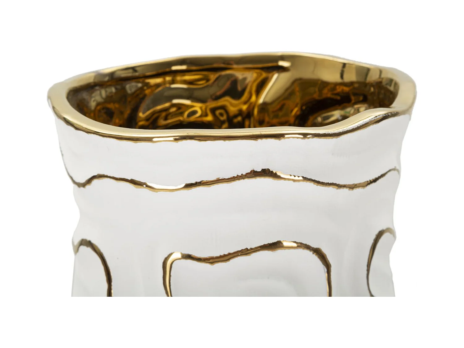 Vase Design en Céramique "Adore" 32cm Blanc