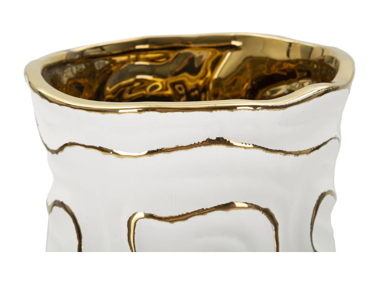 Vase Design en Céramique "Adore" 32cm Blanc