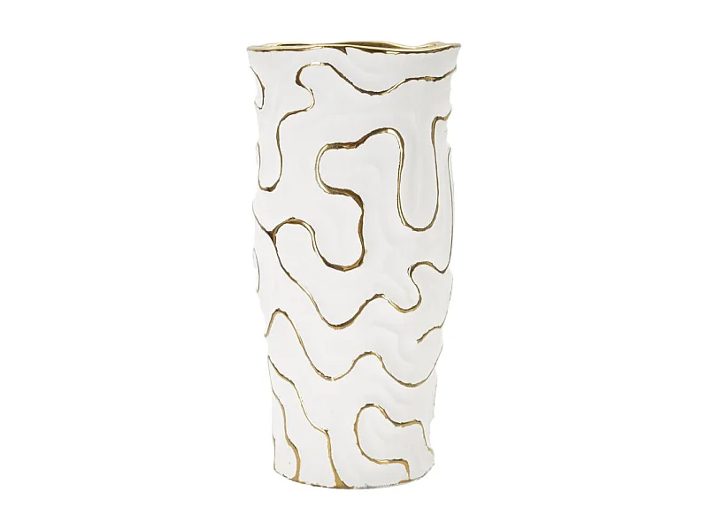 Vase Design en Céramique "Adore" 32cm Blanc