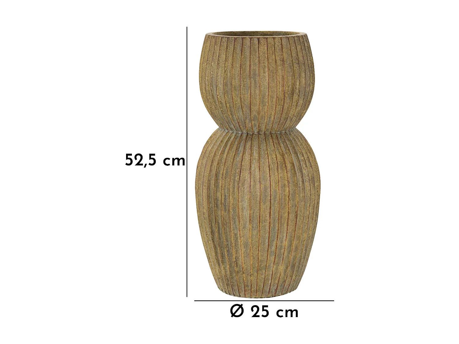 Cache-Pot Design "Breeze" 52cm Vert