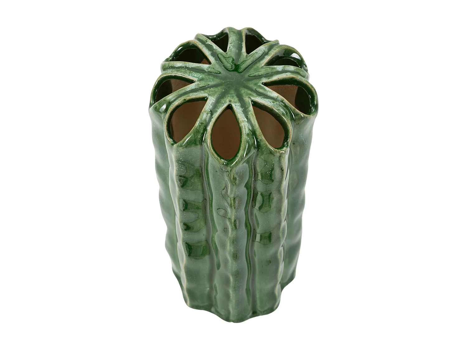 Vase en céramique verte, ø 11,5x23,5 cm