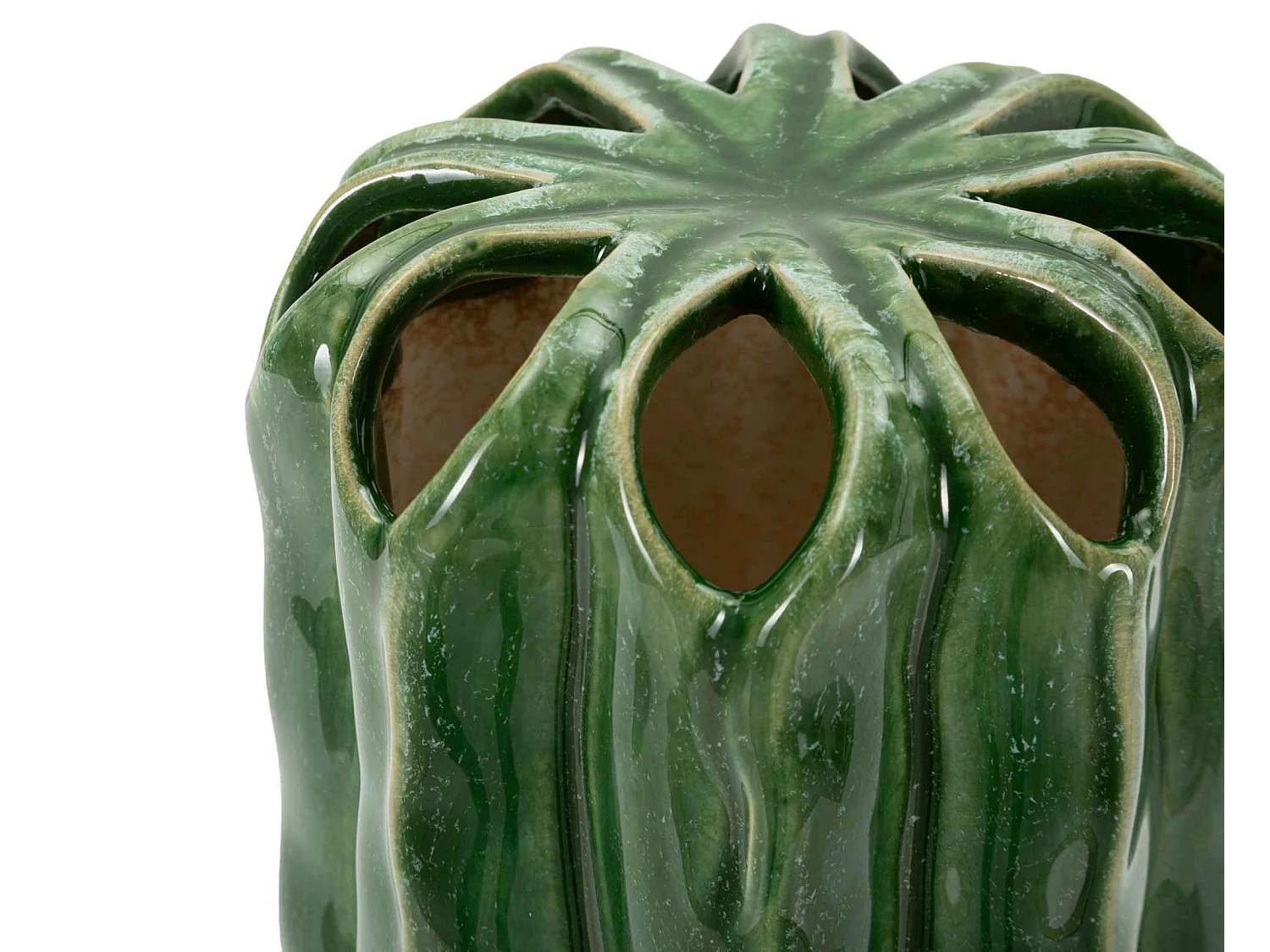 Vase en céramique verte, ø 11,5x23,5 cm