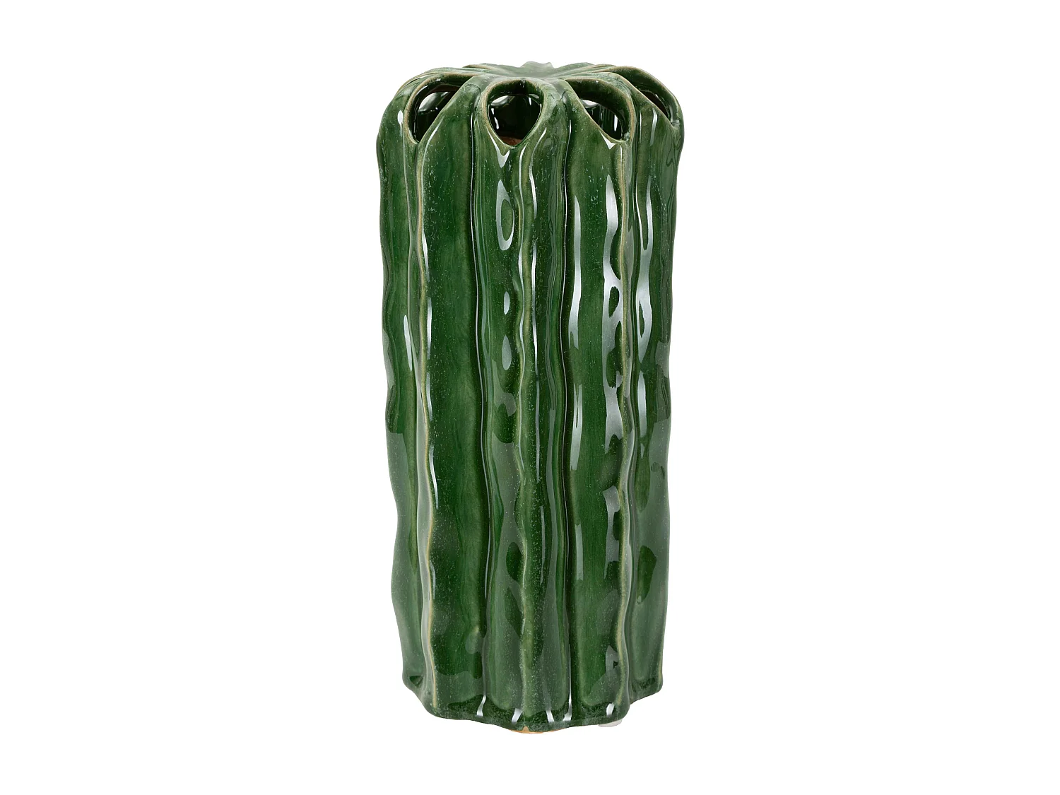 Vase en céramique verte, ø 11,5x23,5 cm