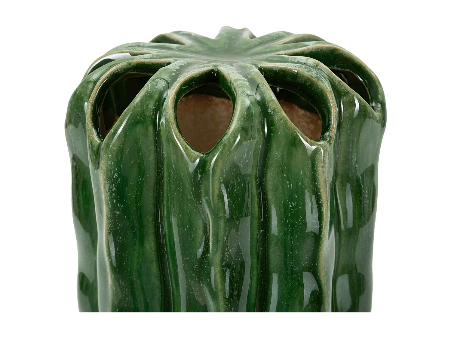 Vase en céramique verte, ø 11,5x23,5 cm