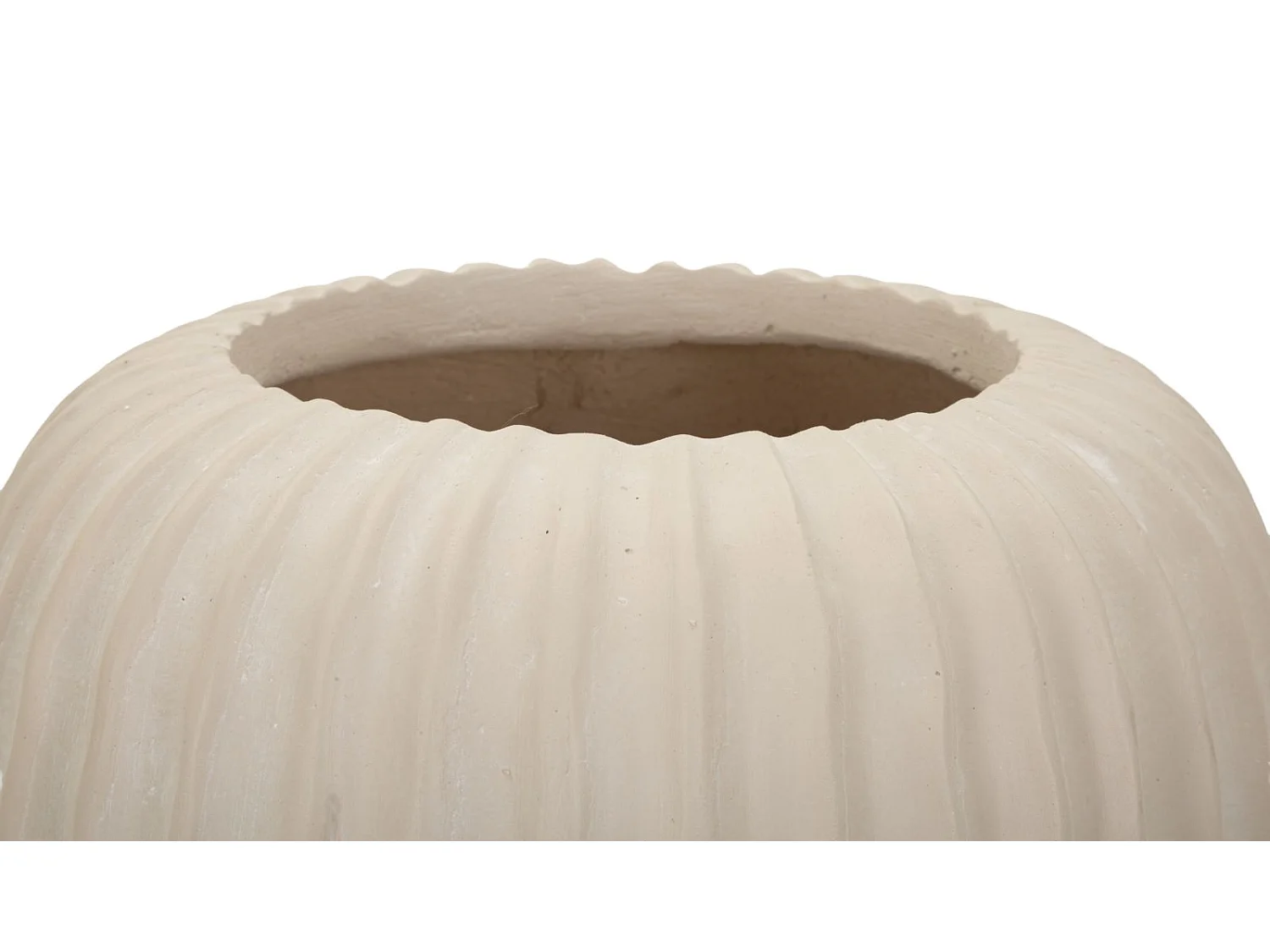 Vaso in magnesio colore crema cm ø 26,5x26