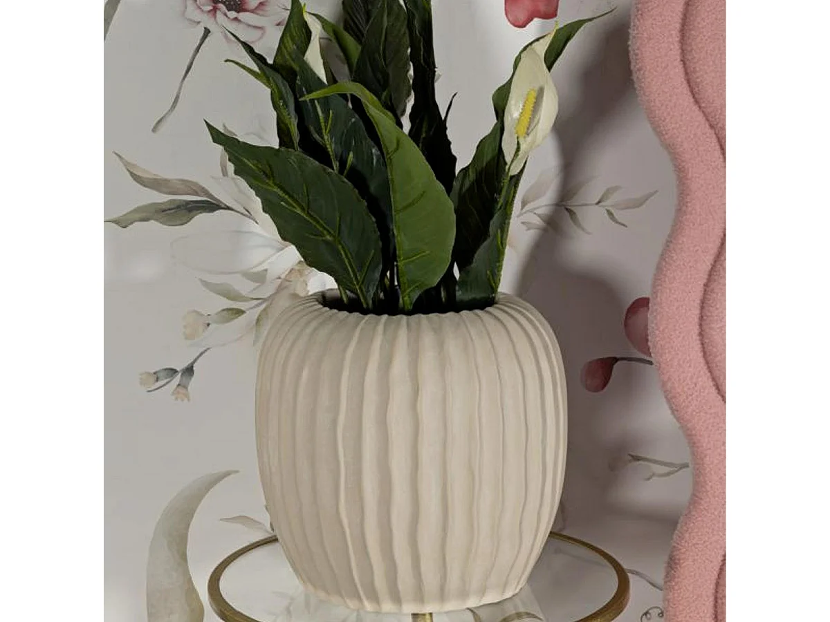Cache-Pot Design "Mist" 26cm Crème