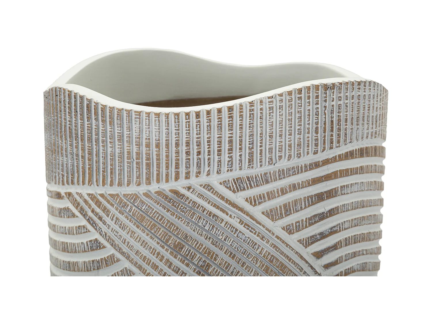 Vase en résine blanche cm ø 19x55