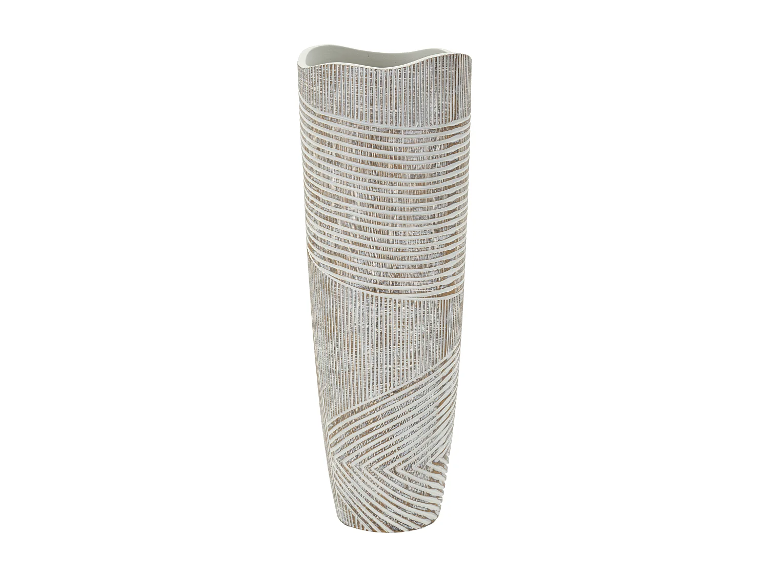 Vase en résine blanche cm ø 19x55