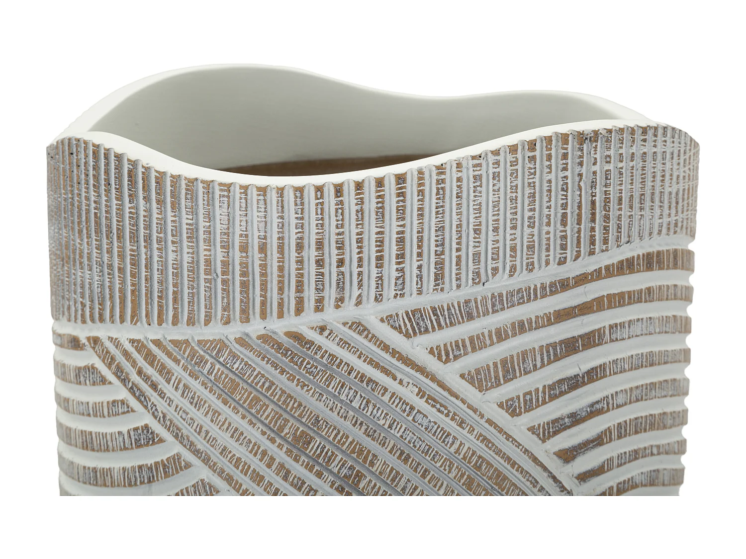 Vase en résine blanche cm ø 19x55