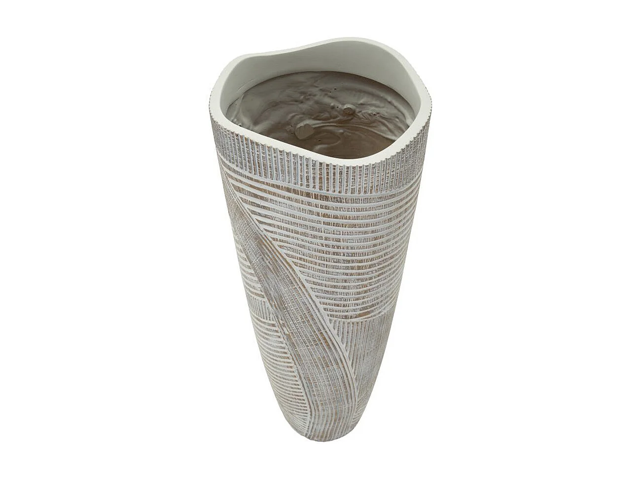 Cache-Pot Déco en Résine "Woody" 55cm Multicolore