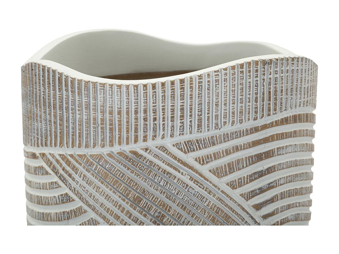Cache-Pot Déco en Résine "Woody" 55cm Multicolore