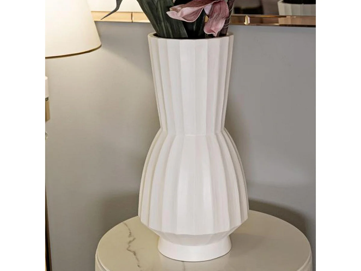 Vaso in magnesio colore bianco cm ø 25x50