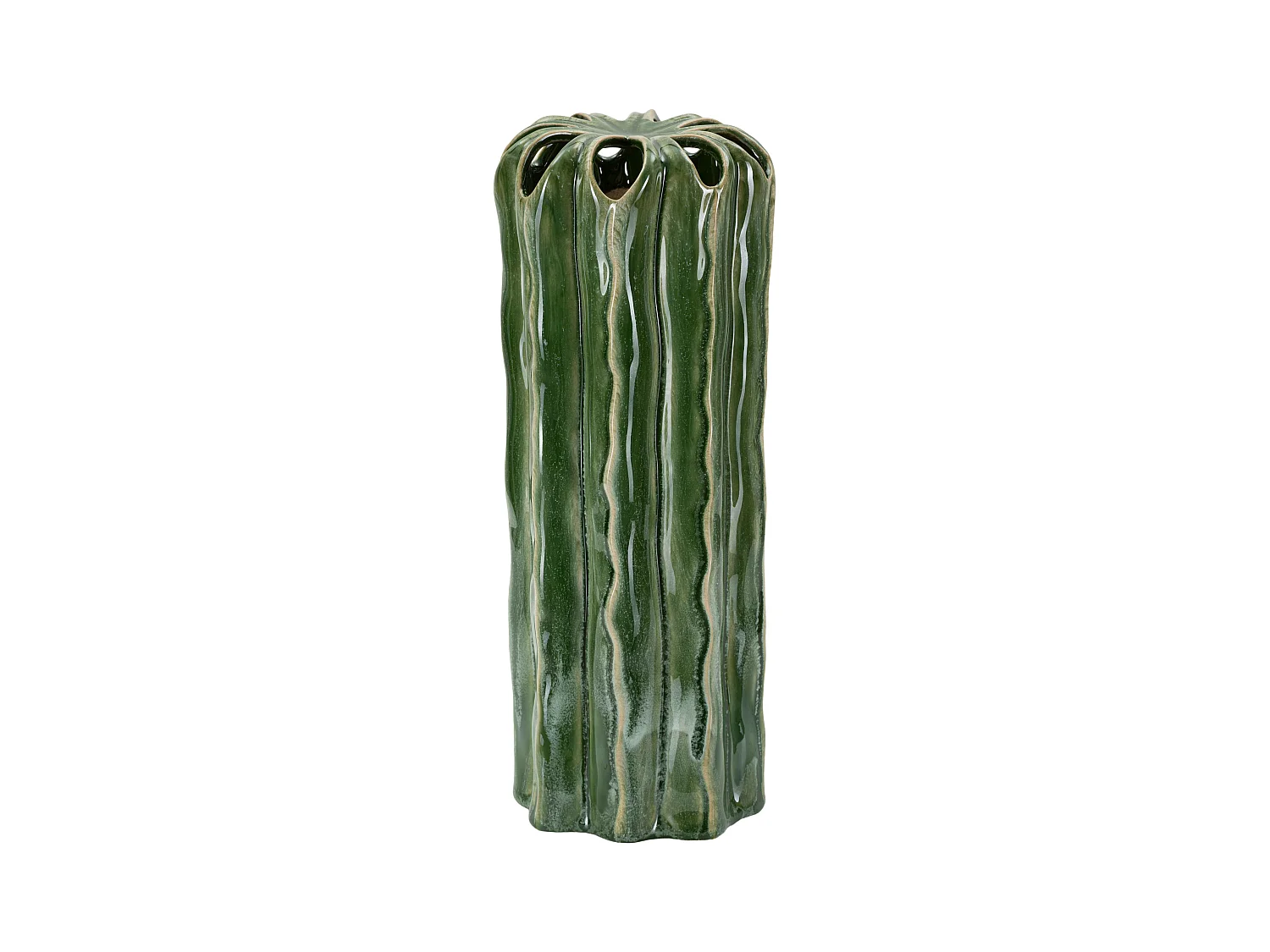 Vaso in ceramica colore verde cm ø 12x31,5