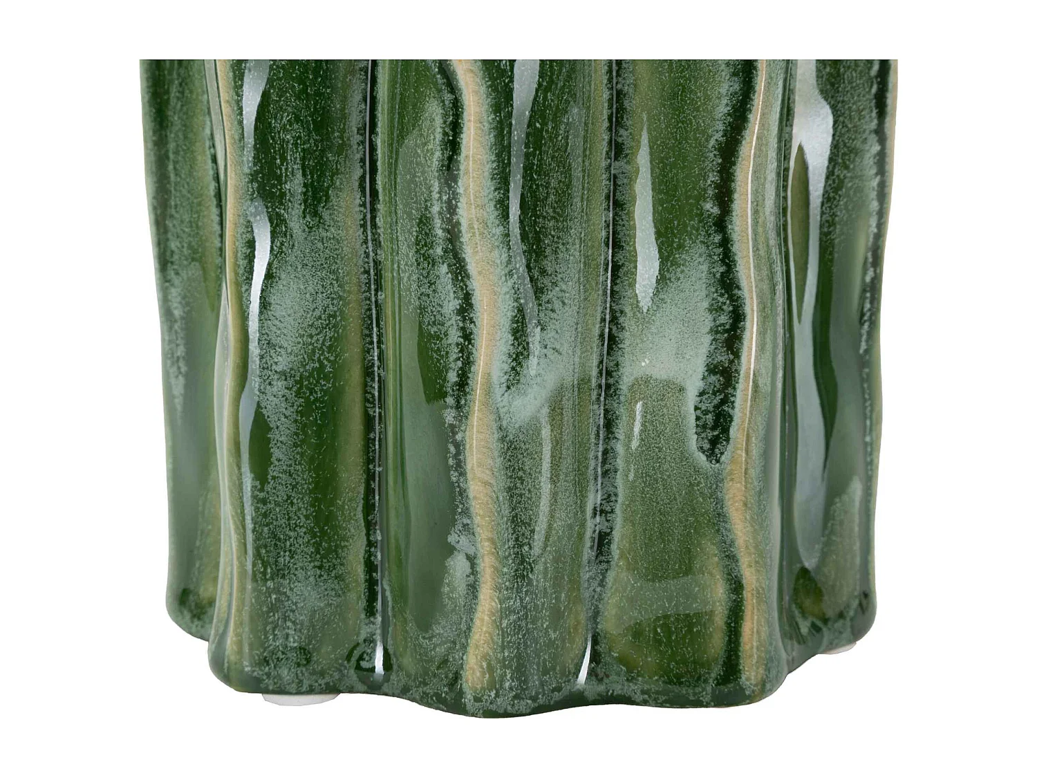 Vase en céramique verte, ø 12x31,5 cm