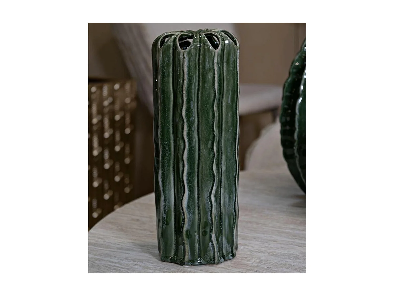 Vaso in ceramica colore verde cm ø 12x31,5