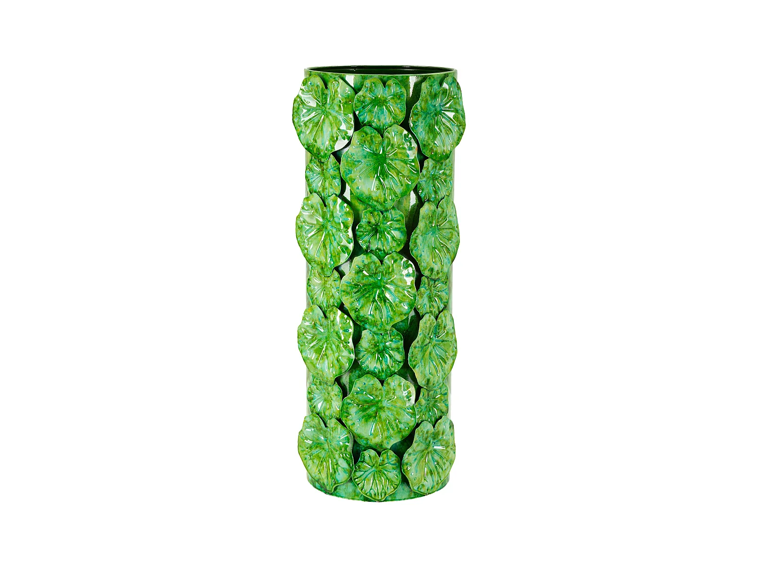 Vase en métal vert cm 18x17,5x46