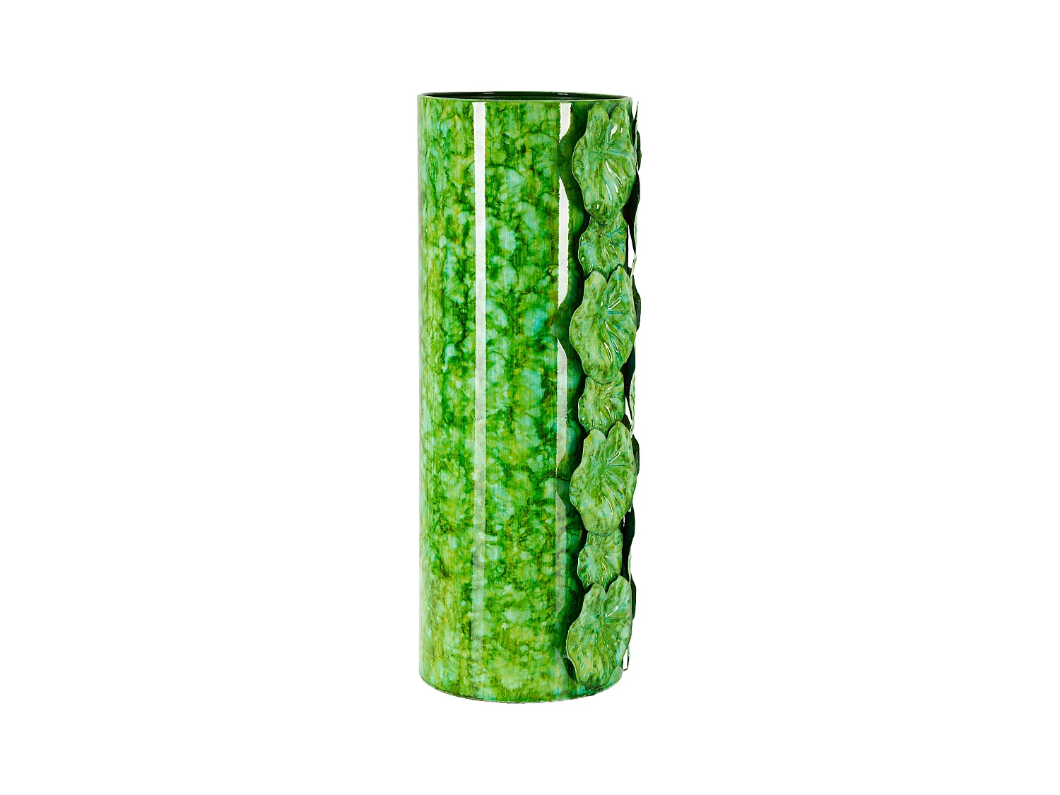 Vase en métal vert cm 18x17,5x46