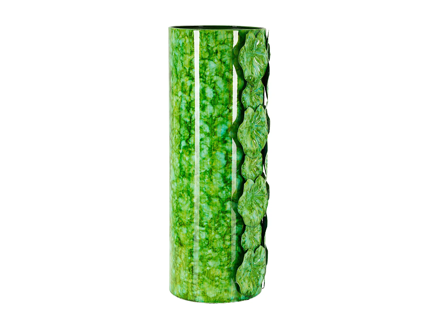 Vase en métal vert cm 18x17,5x46