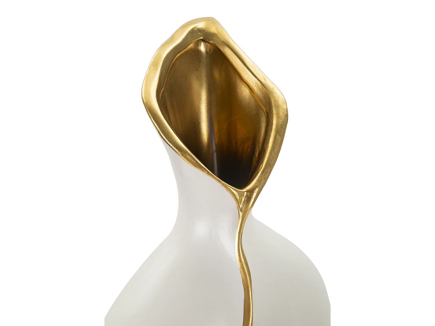 Vase Design en Céramique "Uma" 50cm Blanc