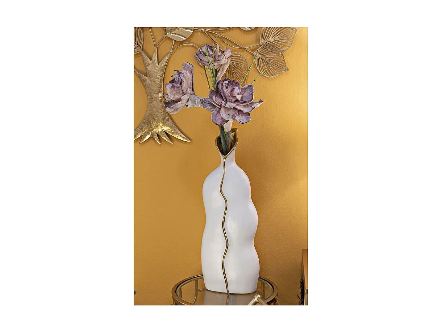 Vase Design en Céramique "Uma" 50cm Blanc