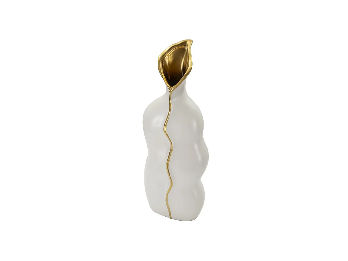 Vase Design en Céramique "Uma" 50cm Blanc