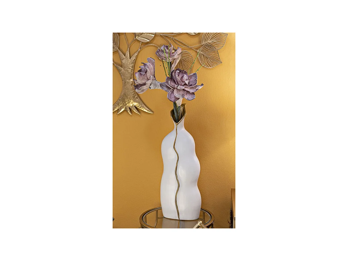 Vase Design en Céramique "Uma" 50cm Blanc