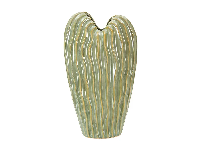 Vaso in ceramica colore verde cm 22x10x39