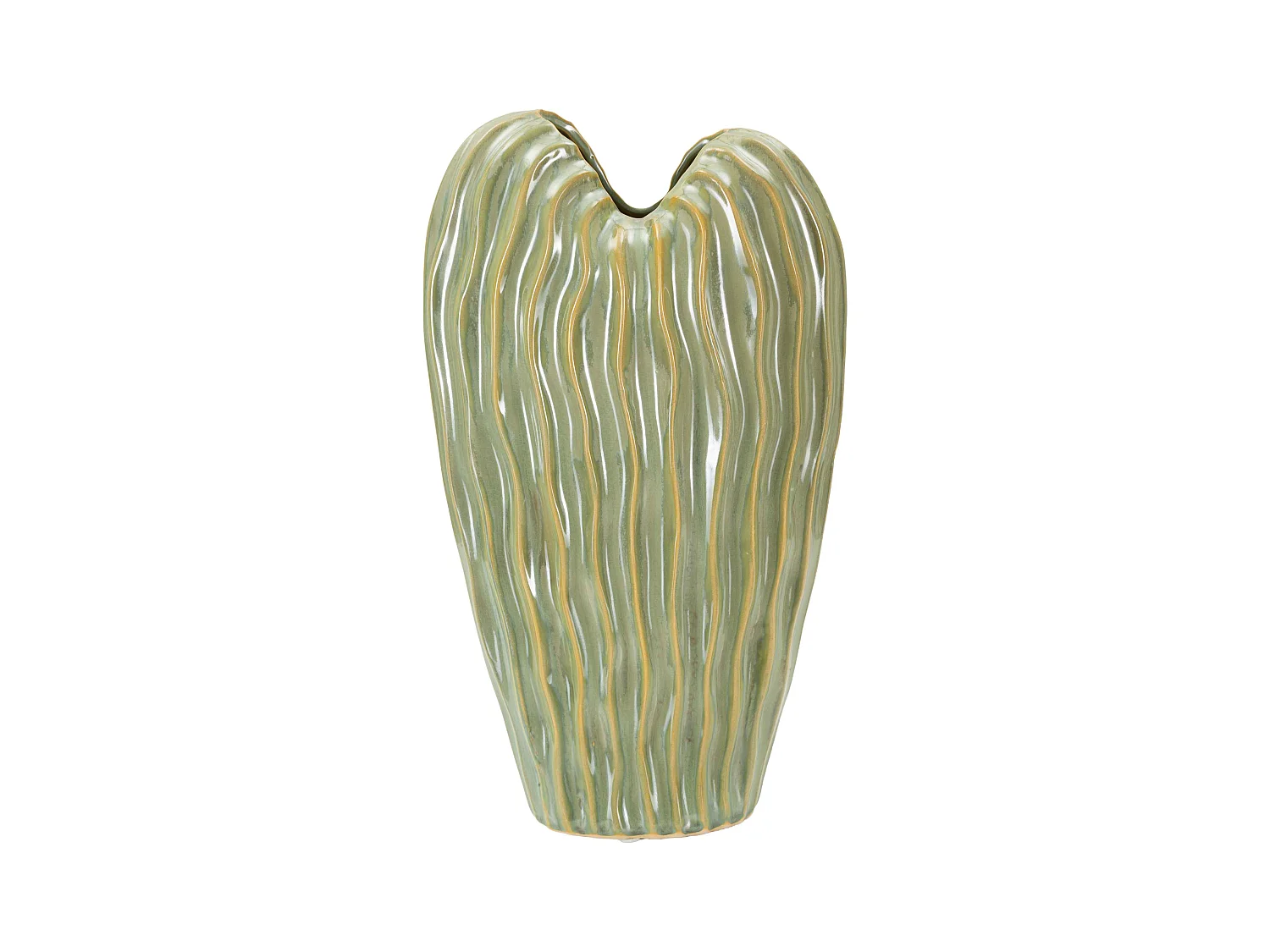 Vase en céramique verte 22x10x39 cm