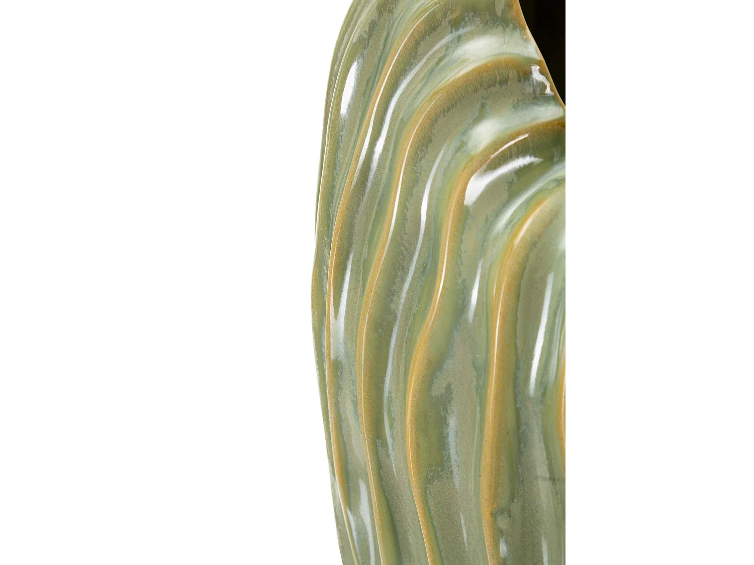 Vase en céramique verte 22x10x39 cm