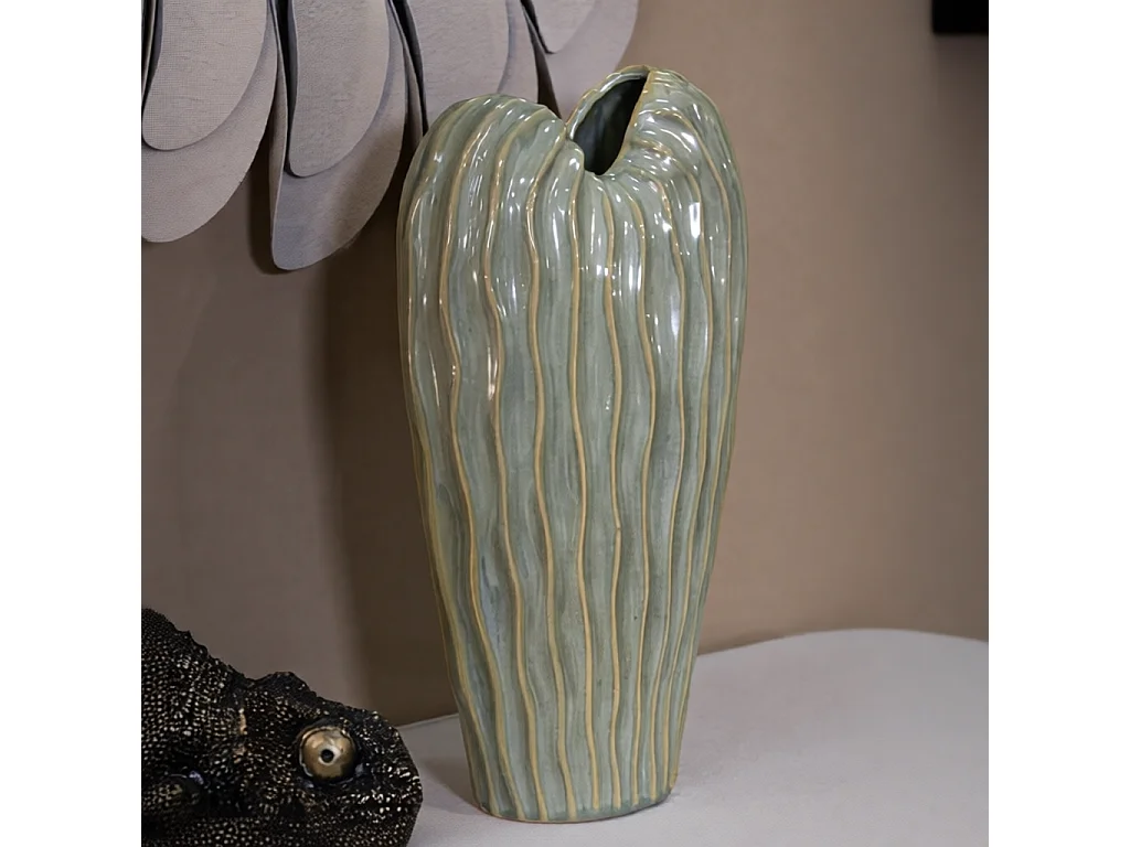 Vase en Céramique "Venice" 39cm Vert