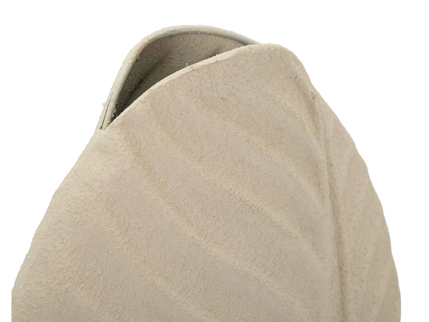 Vase en métal couleur crème 18x9,5x29,5 cm