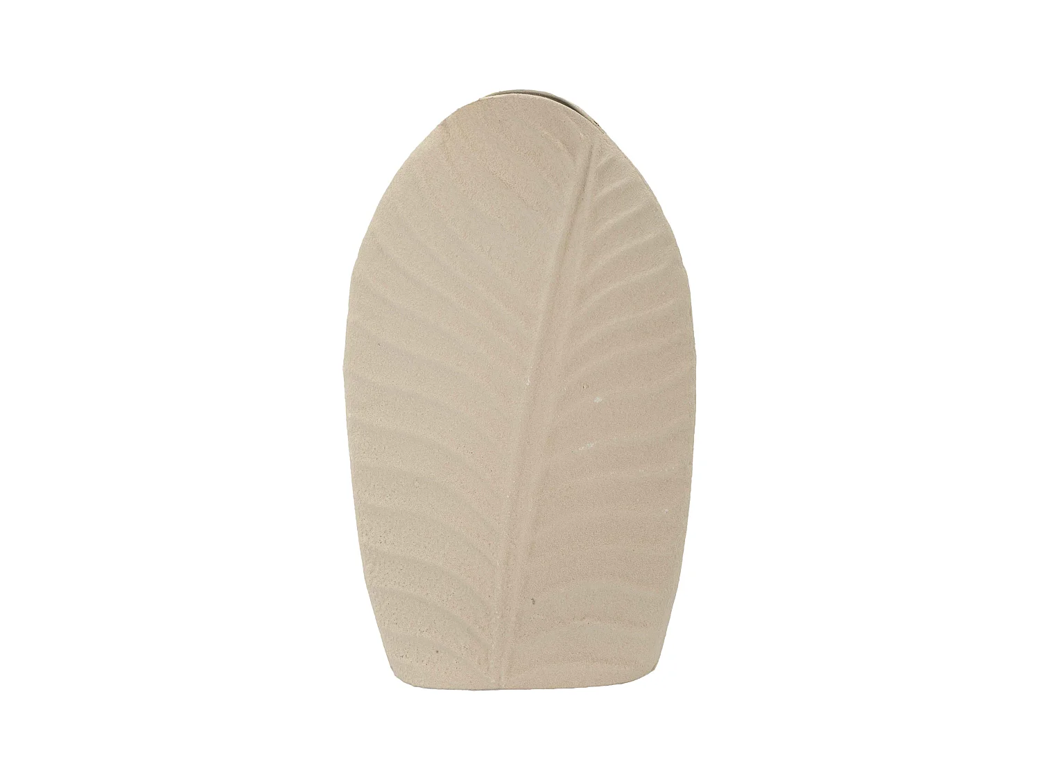 Vase en métal couleur crème 18x9,5x29,5 cm