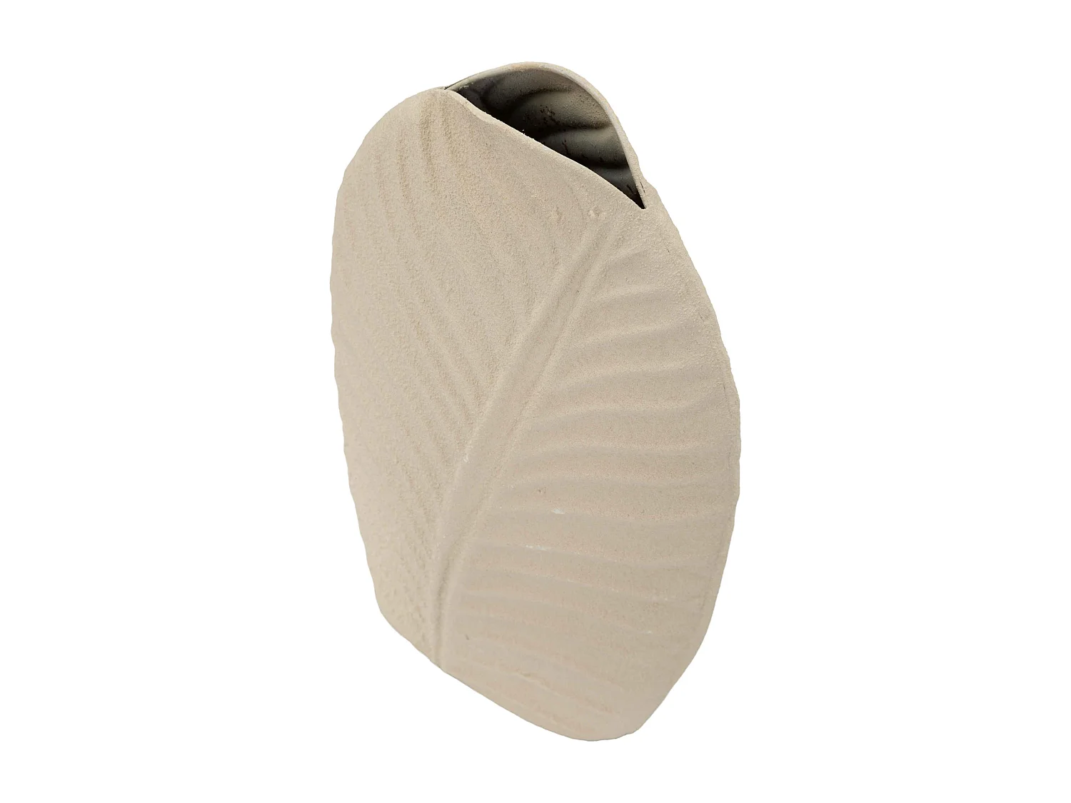 Vase en métal couleur crème 18x9,5x29,5 cm