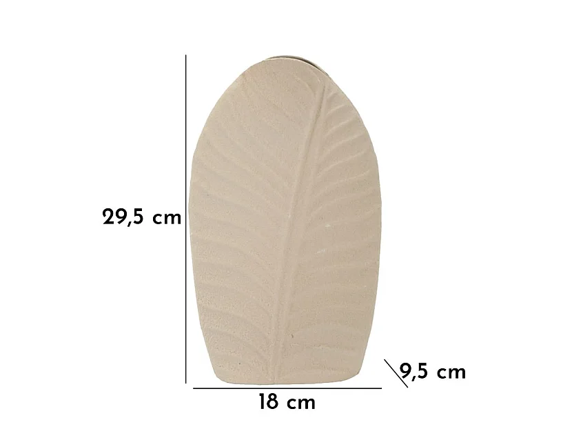 Vase Design "Dune" 29cm Crème