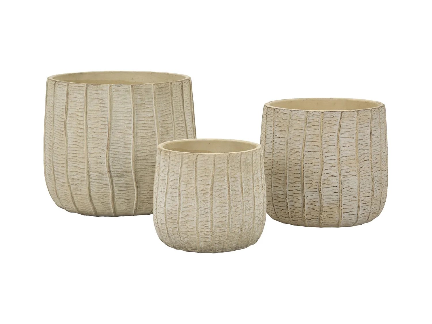 Set de 3 cache-pots en céramique Flake