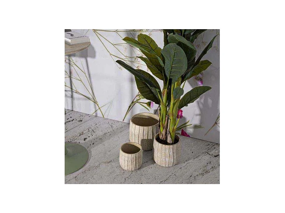 Set de 3 cache-pots en céramique Flake