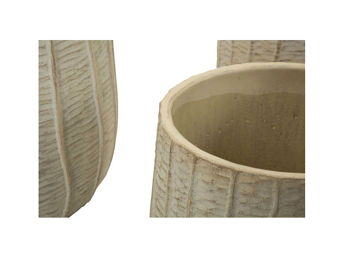 Set de 3 cache-pots en céramique Flake