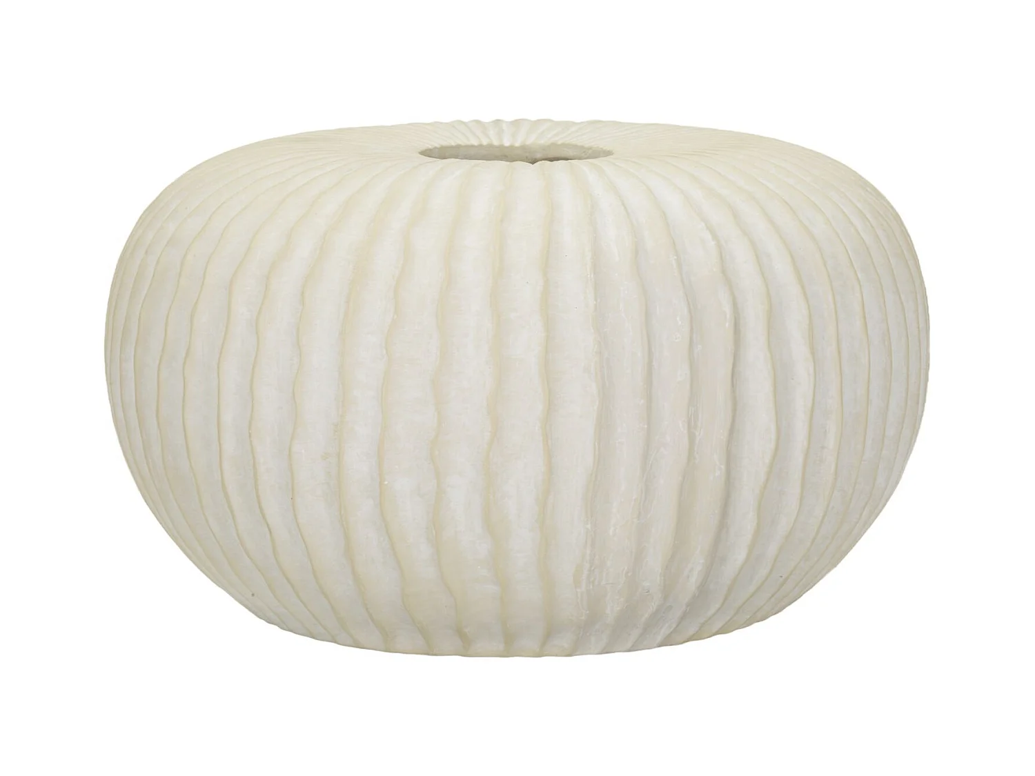 Vaso in magnesio colore crema cm ø 40x23