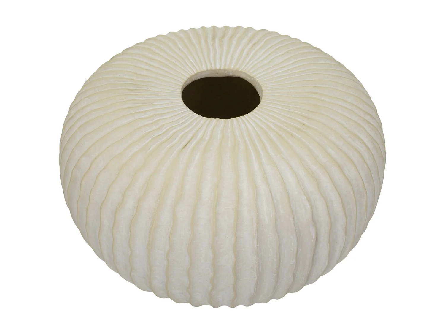 Vaso in magnesio colore crema cm ø 40x23