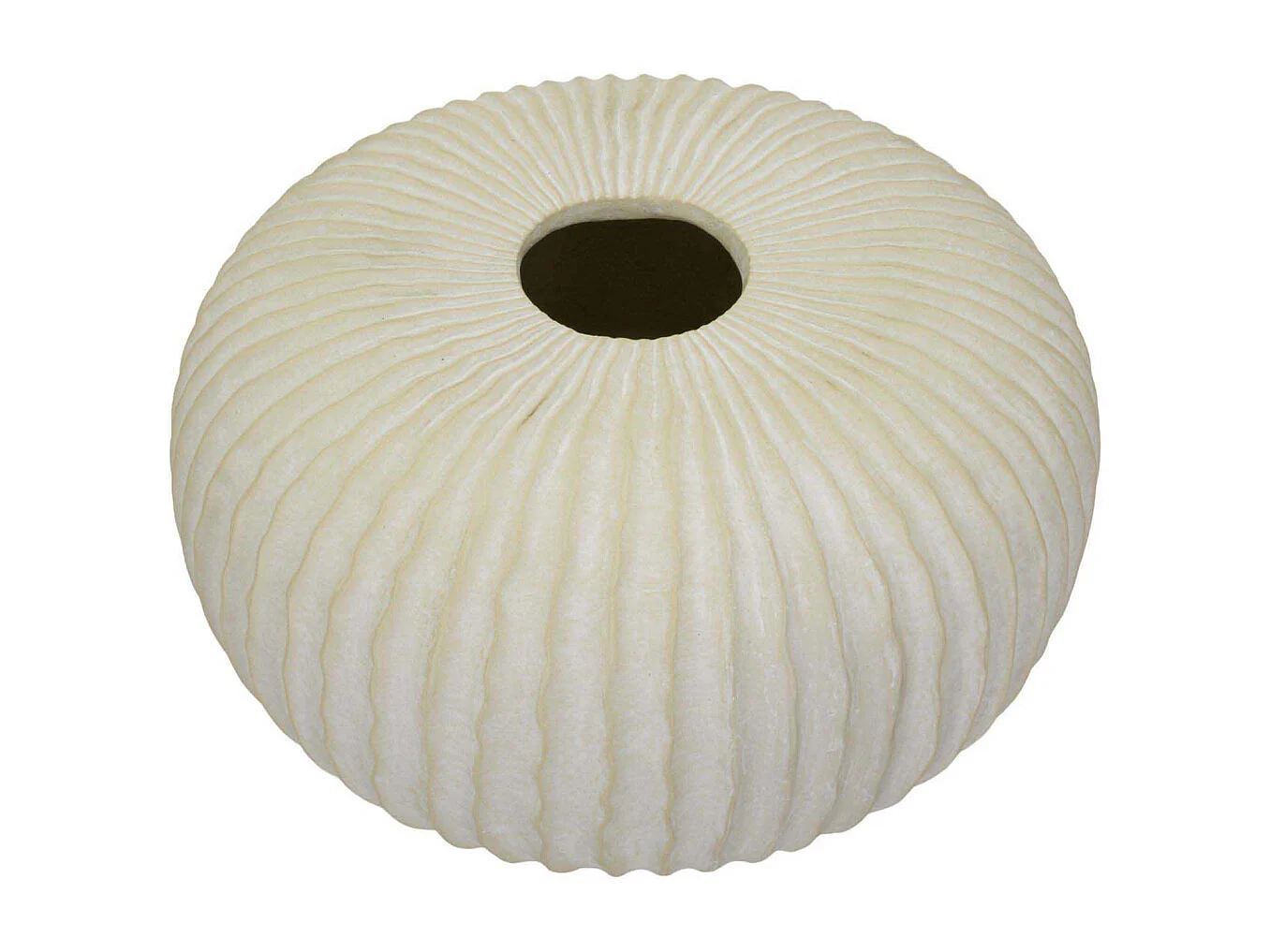 Vaso in magnesio colore crema cm ø 40x23