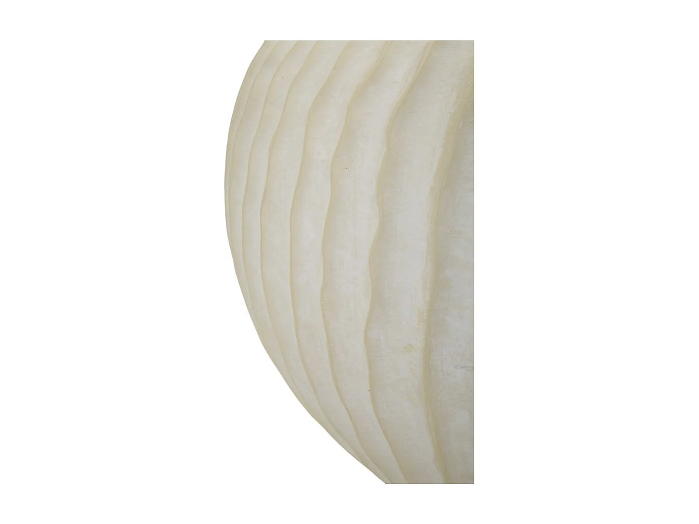 Vase Design Rainuré "Icicle" 40cm Crème